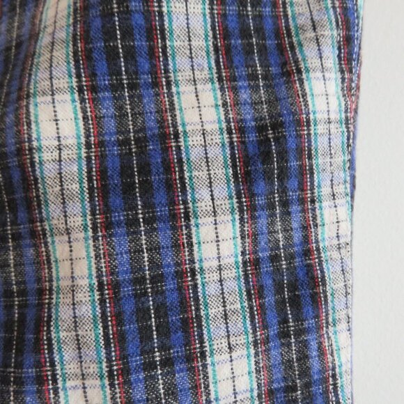 VINTAGE CALVIN KLEIN Y2K Tartan Plaid High Rise Straight Cotton Pants Jeans Punk - Picture 10 of 15